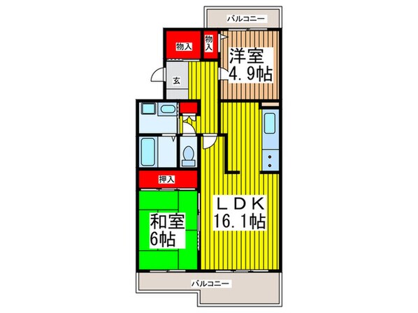 グランコート与野本町の物件間取画像